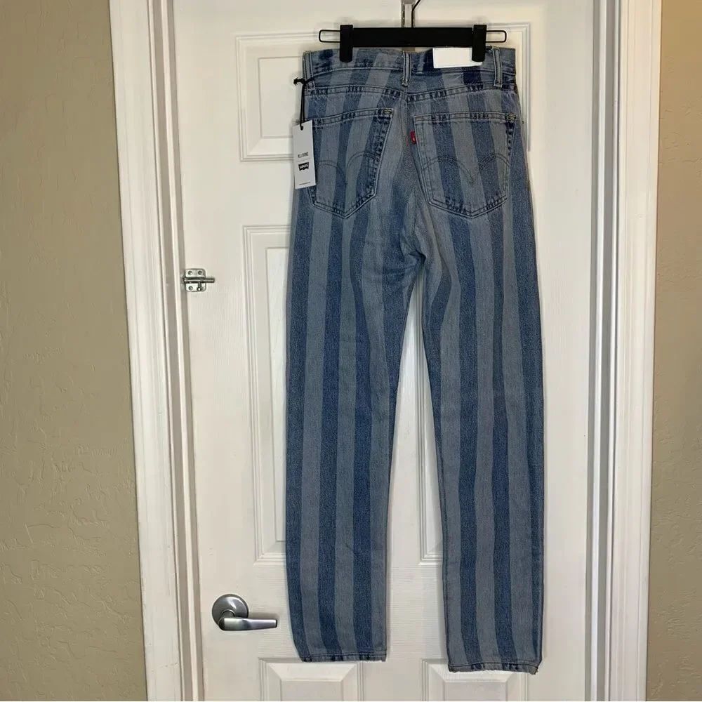 RE/DONE|Levi’s 70’s Straight Jeans with Indigo Stripes Size 25 - Picture 6 of 14